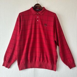 Vintage Red Polo Golf Ralph Lauren long sleeve polo shirt men's XL